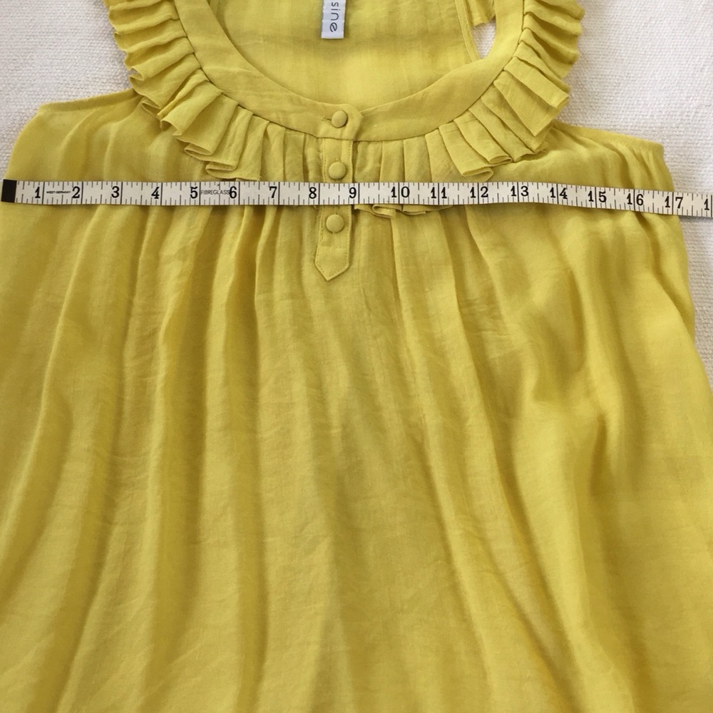 Sine Yellow Ruffle Racerback Top - Picture 10 of 16
